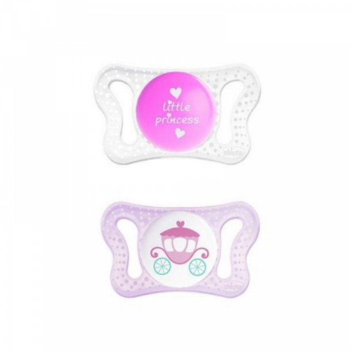 Silicone Pacifiers 0-2 Months With Case 2Pcs Little Princess