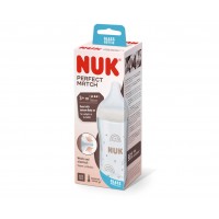 Μπιμπερό Γυάλινο 230ml 3+Μ Perfect Match Σιλικόνη Temperature Control M Rainbow