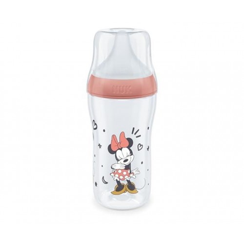 Μπιμπερό Πλαστικό 260ml 3+M Perfect Match Σιλικόνη Temperature Control Minnie M Red