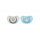 PhysioForma AIR Silicone Pacifier BEIGE-BLUE 0-6M+ (2pcs)