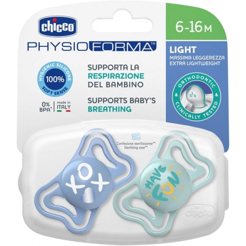 Πιπίλα Physio Light Σιέλ 6-16Μ 2Τεμ