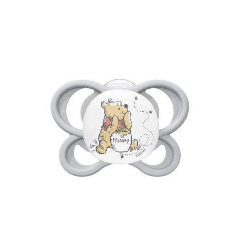 Perfect Match Air Winnie Silicone Pacifier With Case 0-6 Months Grey