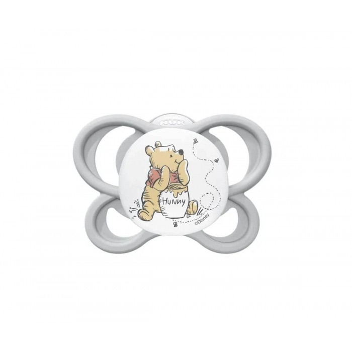 Perfect Match Air Winnie Silicone Pacifier With Case 0-6 Months Grey