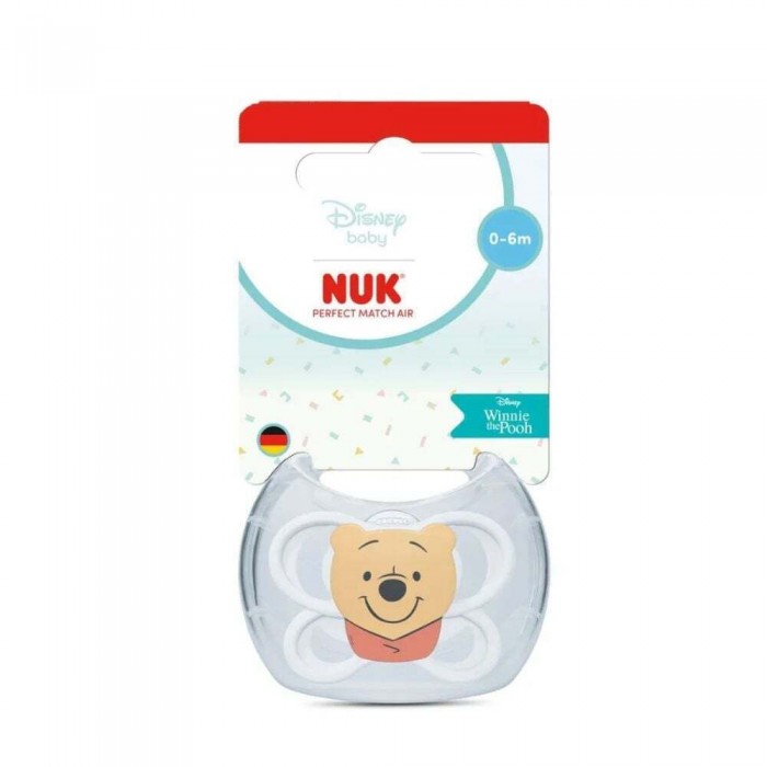 Perfect Match Air Winnie Silicone Pacifier With Case 0-6 Months White