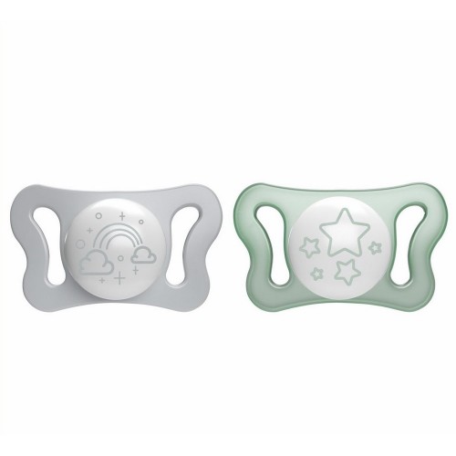 Silicone Pacifier Micro Lumi 0-2M 2 Pieces