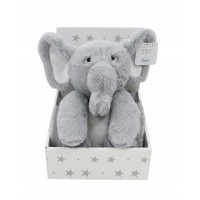 Λούτρινο Ζωάκι Σετ 2 Τεμ Bebe Elephant & Κουβέρτα Grey