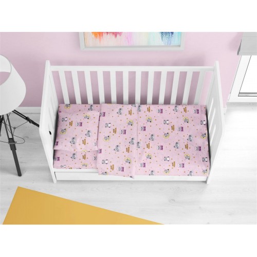 Set of Printed Sheets 3 Pcs Bebe Sweet Dreams Pink