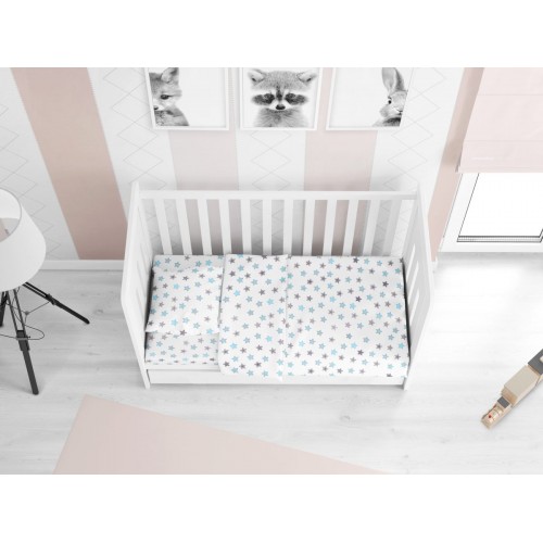 Bebe Star Sky Blue Printed Sheet Set 3 Pcs