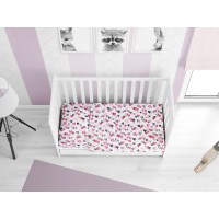 Set of Printed Sheets 3 Pcs Hearts Grey/Pink