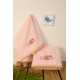 Set of 2 Towels Baby Bear Pink