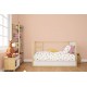 3 Piece Sheet Set Bebe Forest Animals White-Pink