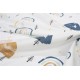 3 Piece Sheet Set Rainbow White-Blue