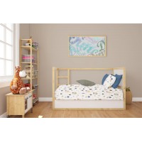 3 Piece Sheet Set Village White-Green