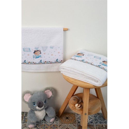 Set of Towels 2 Pcs Pilot White