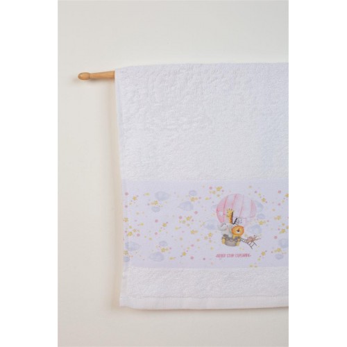 Ballon White 2 Piece Towel Set