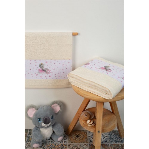 Ballerina Ecru Towel Set 2 Pcs
