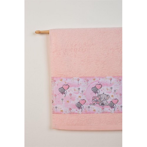 Towel Set 2 Pcs Elephant Pink