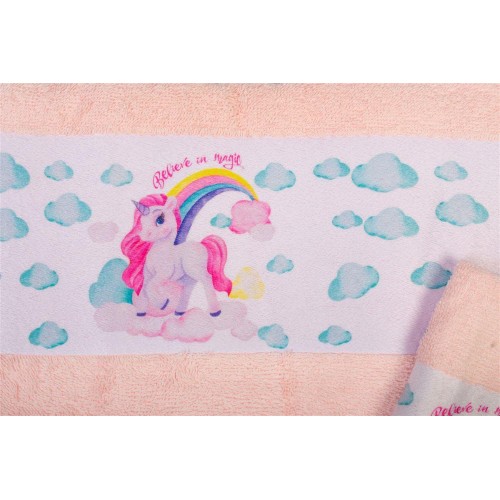 Towel Set 2 Pcs Magic Unicorn Pink