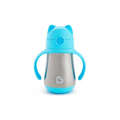 Cool Cat Stainless Steel Thermos Blue 237 ml
