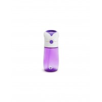 Flip & Go Silicone Kids Water Bottle With Straw Purple 355ml