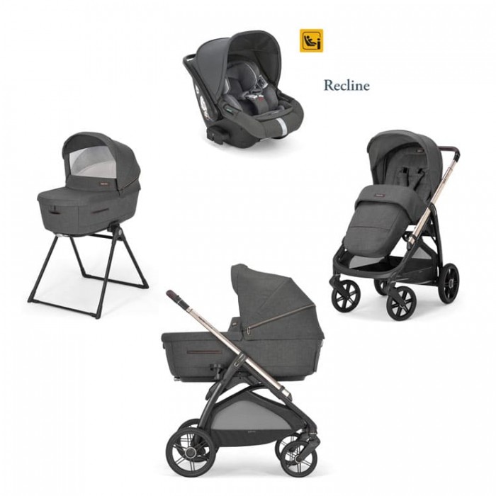 Πολυκαρότσι Aptica Quattro Velvet Grey Με Κάθισμα Darwin Infant Recline