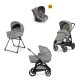 Πολυκαρότσι Quattro Aptica Platinum Grey Darwin Infant