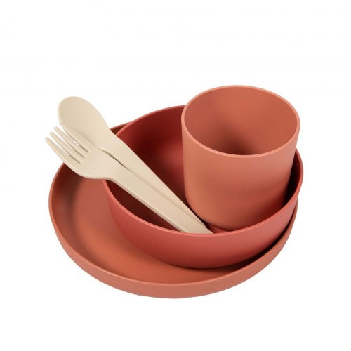  Silicone Dinnerware Set 5pcs Terracotta