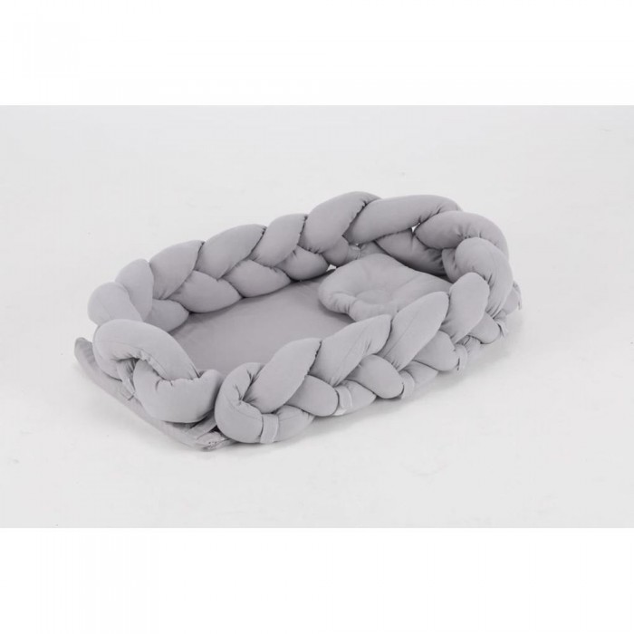 Braid Bednest Baby Nest Gray