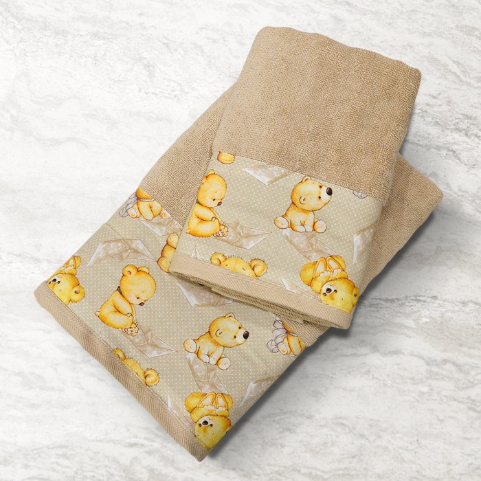 Towel set Sailor Bear Beige 2τεμ.