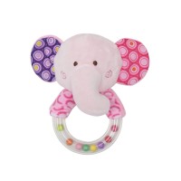 Κουδουνίστρα Rattle Ring Elephant Pink