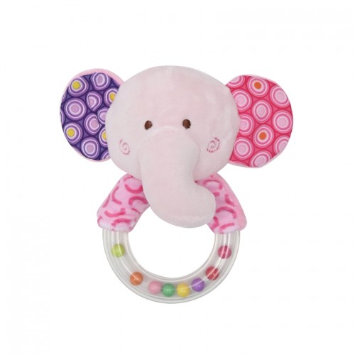 Κουδουνίστρα Rattle Ring Elephant Pink