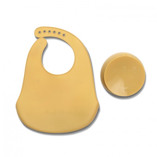 Silicone Feeding Set 2 Pcs Natural Yellow