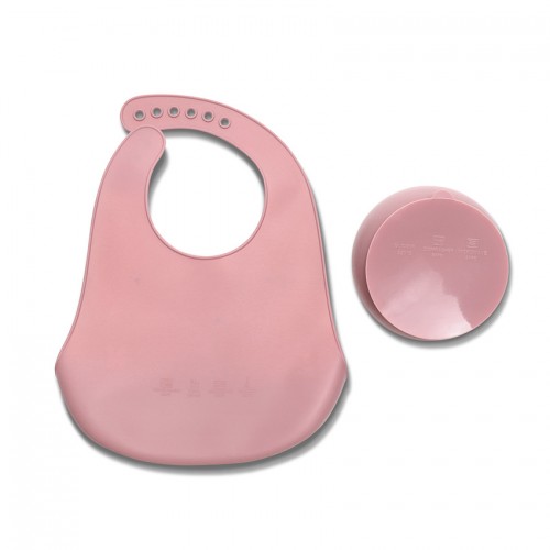 Silicone Feeding Set 2 Pcs Natural Pink