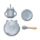 Silicone Feeding Set 4 Pcs Natural Grey