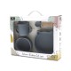 Silicone Feeding Set 4 Pcs Natural Grey