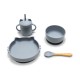 Silicone Feeding Set 4 Pcs Natural Grey