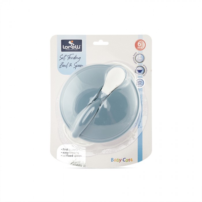 Set Feeding Bowl + Spoon Moonlight Blue