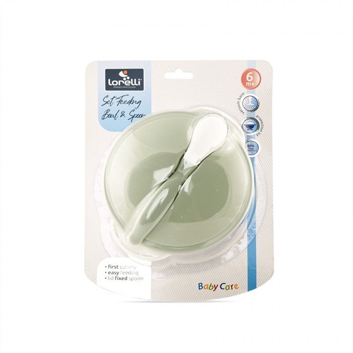 Set Feeding Bowl + Spoon Mint Green