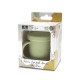 Silicone Cup With Handles+Straw Natural Green