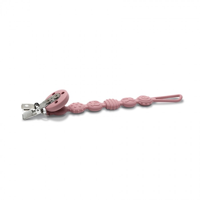 Κλιπ Πιπίλας Σιλικόνης Holder Natural Deep Pink