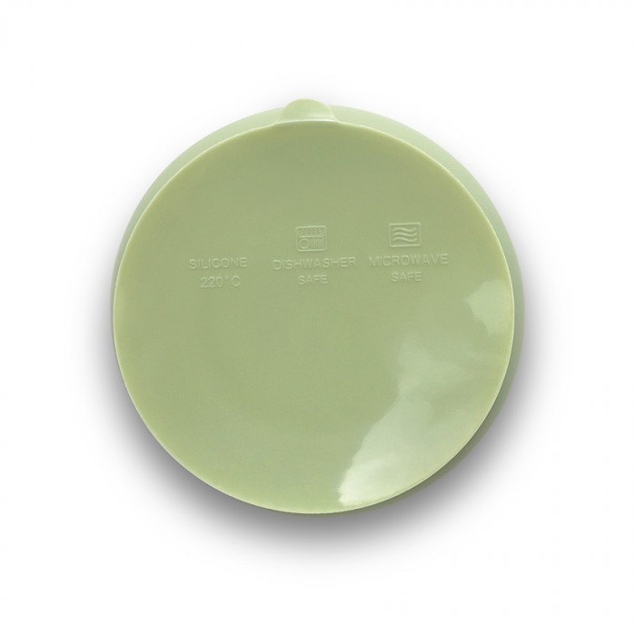 Silicone Vacuum Bowl Natural Green