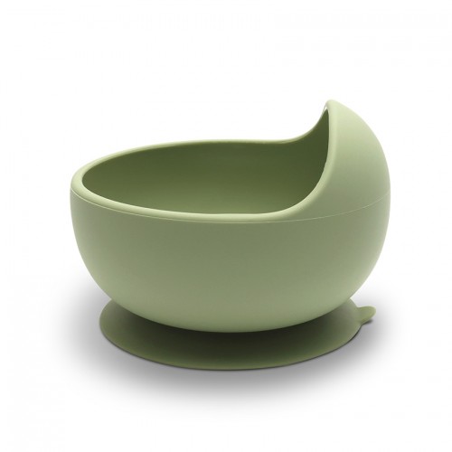 Silicone Vacuum Bowl Natural Green