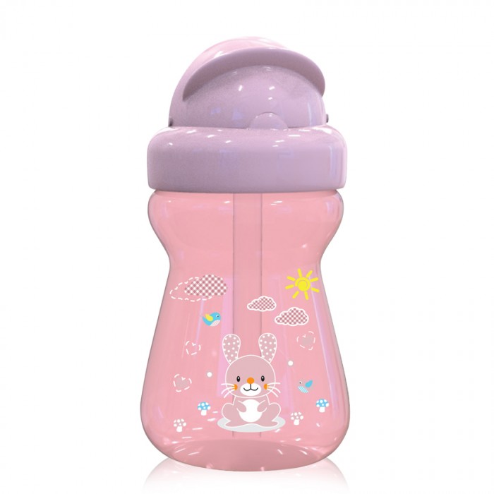 Ποτηράκι Με Καλαμάκι Sipper 200ml Animals Blush Pink