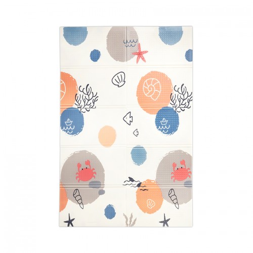 Double-Sided Children Thermo Play Mat 120x180 Ocean/Stars Blue