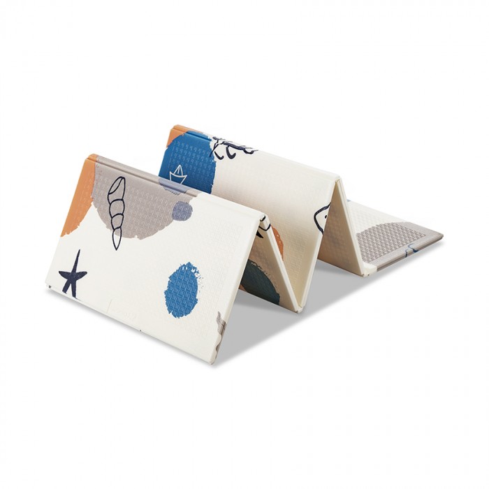 Double-Sided Children Thermo Play Mat 120x180 Ocean/Stars Blue