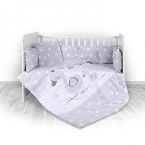 Σετ Προίκας 5 Τεμαχίων Swans Grey