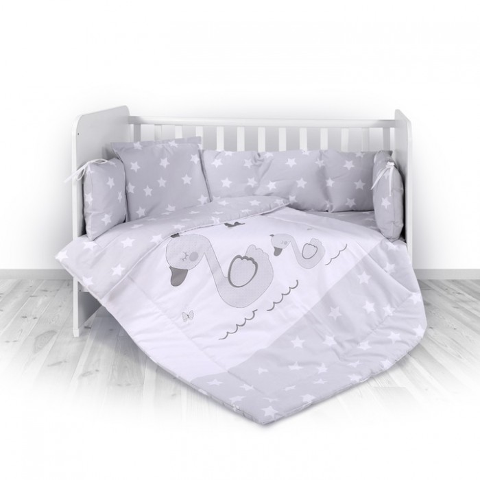 Σετ Προίκας 5 Τεμαχίων Swans Grey