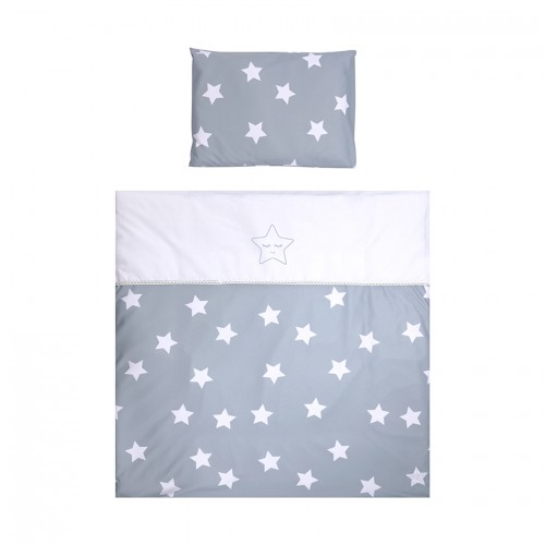 Σετ Λίκνου First Dream Ranforce Blue Grey Mist Stars
