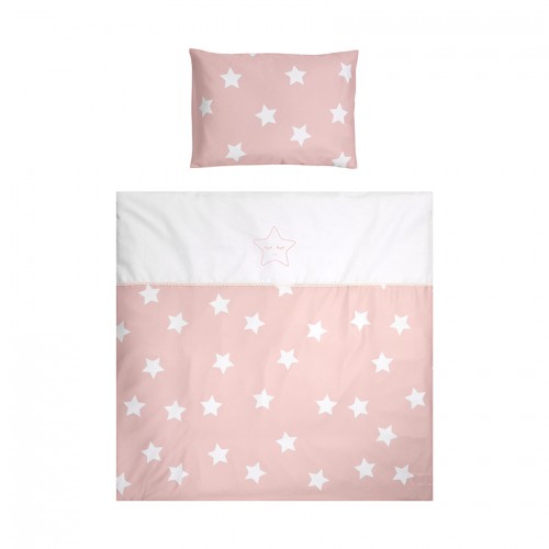 Σετ Λίκνου First Dream Ranforce Pale Blush Stars