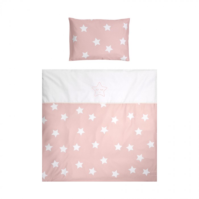 Σετ Λίκνου First Dream Ranforce Pale Blush Stars